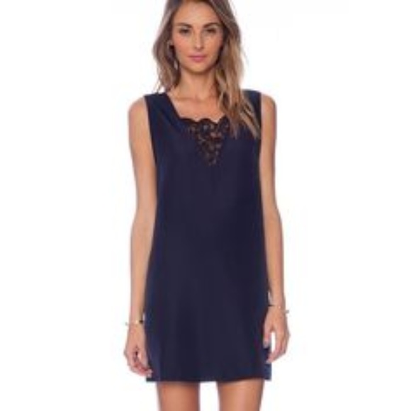 BB DAKOTA GRACYN NAVY BLUE SHIFT DRESS - Picture 2 of 8